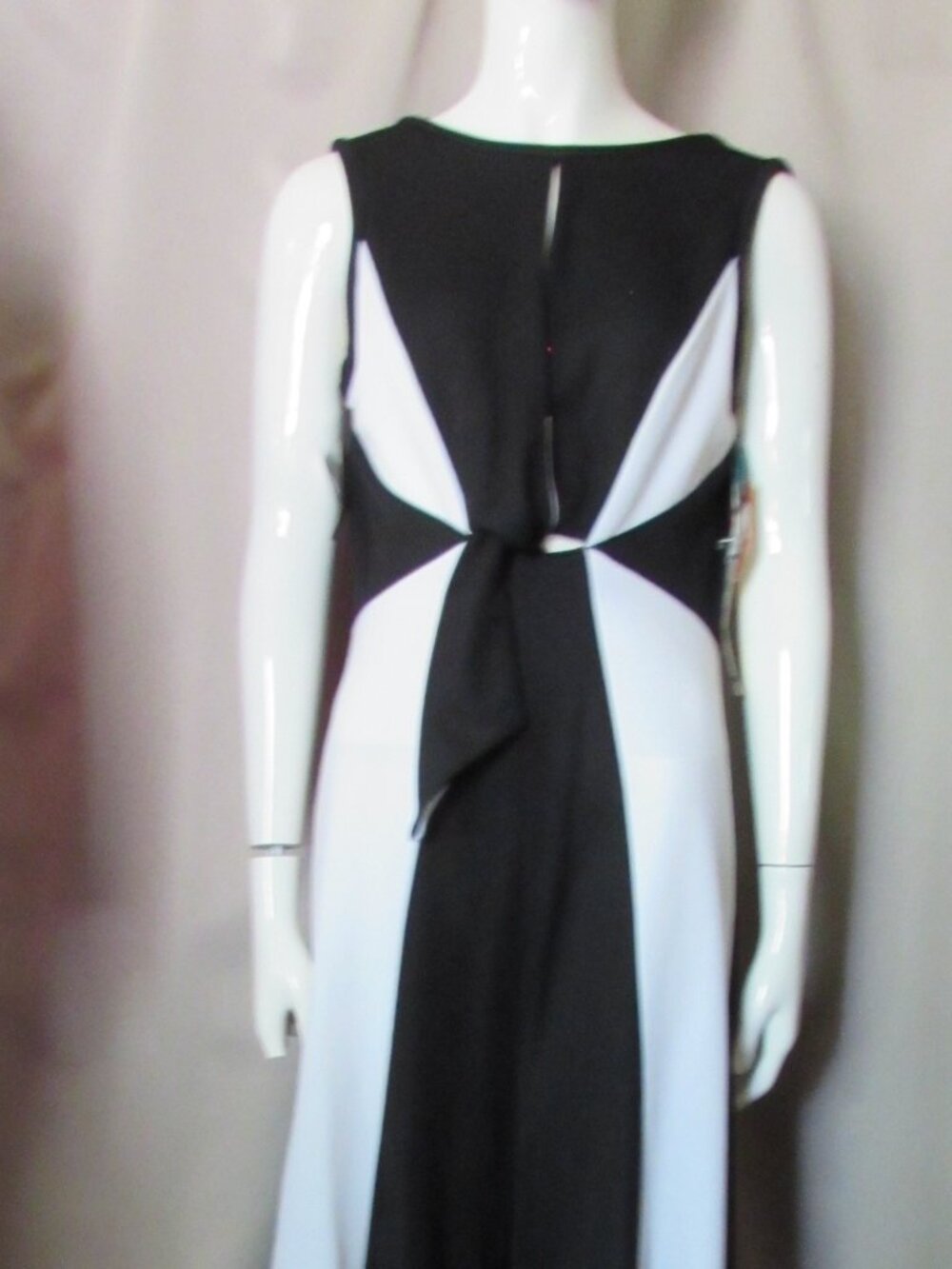 1970 Era Poly Jump Suit Black White Size 15/16